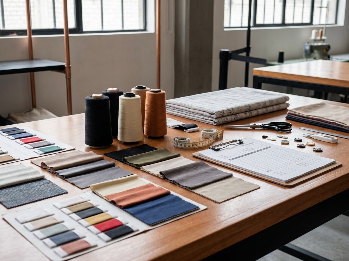 Muestras textiles y materiales para confección